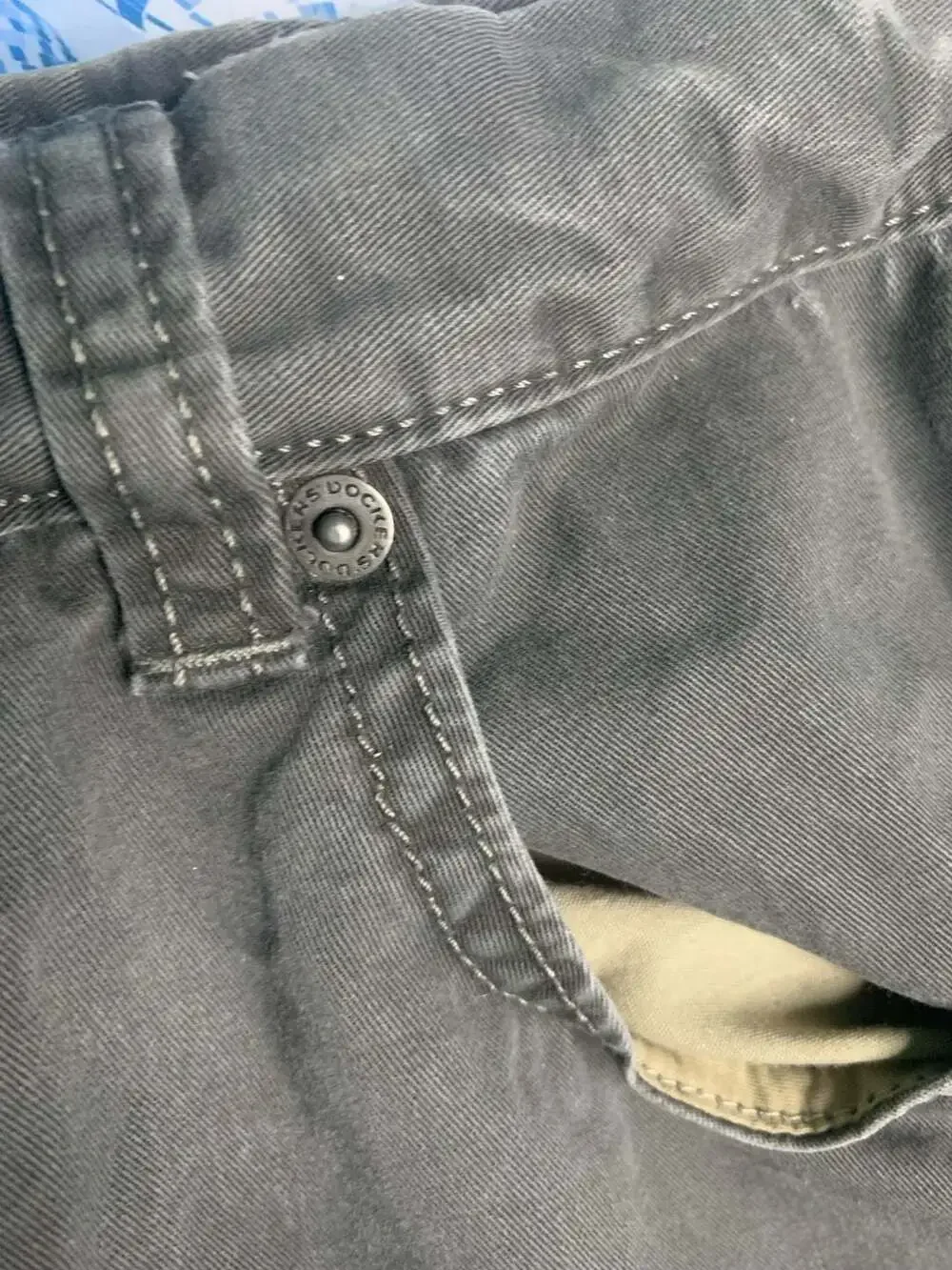 Dockers Flat Front Classic Fit Gray Cotton Pants W34 L30